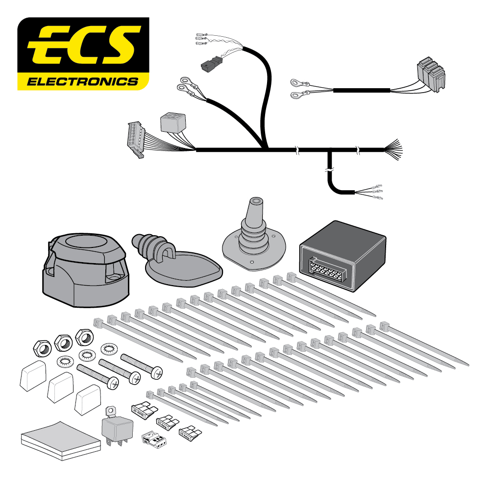 ECS 13-pin Towbar Wiring Kit – Volkswagen Transporter T6.1 2019–2023 [VW25213U]