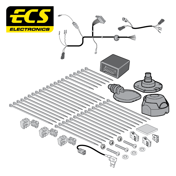 ECS 7-pin Towbar Wiring Kit – Ford / VW (multi-fit) 2020–2023 [VW28107MU]