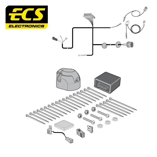 ECS 7-pin Towbar Wiring Kit – Volkswagen ID Buzz 2023+ [VW29007U]