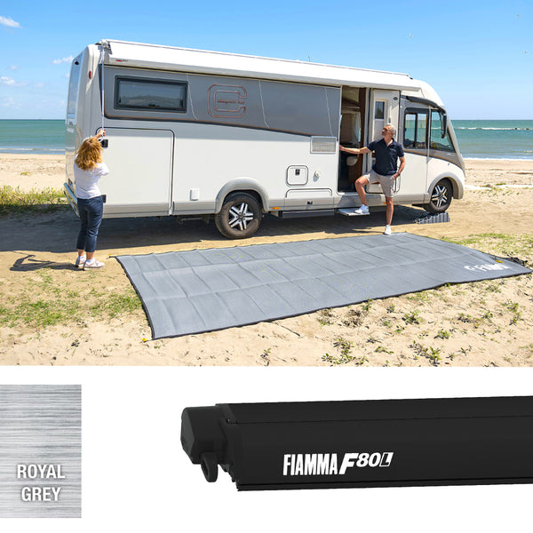 FIAMMA F80L 550 Awning Deep Black – Royal Grey Fabric