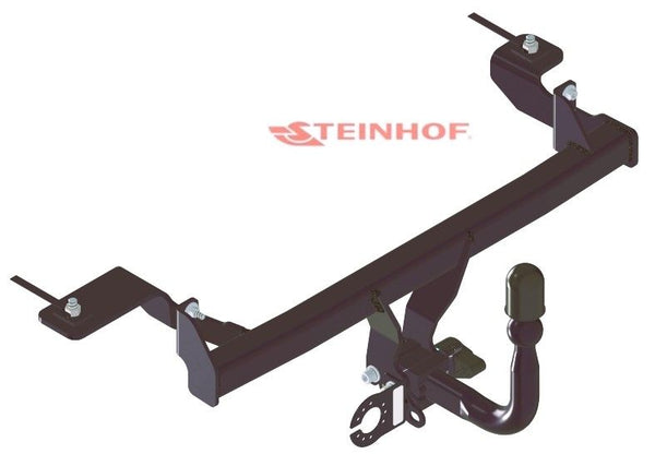STEINHOF Tow Bar fits FIAT Panda II 4x4 2004-2011 – Semi-automatic detachable swan neck [F-161]