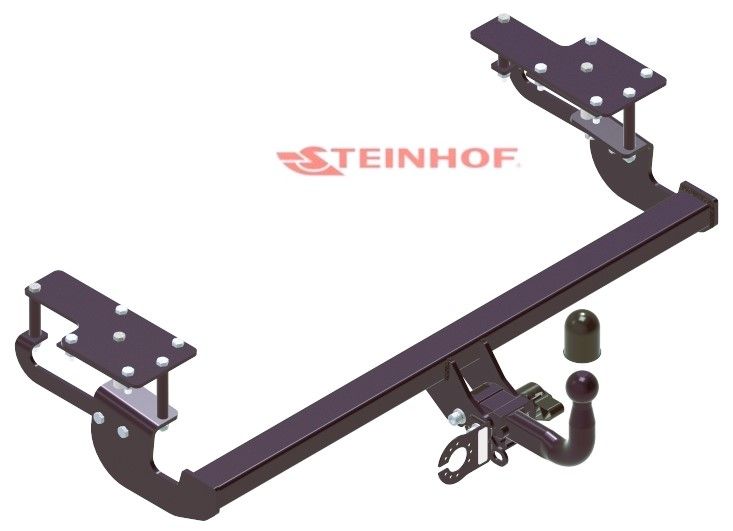 STEINHOF Tow Bar fits FIAT Sedici 2006-2014 – Semi-automatic detachable swan neck [F-162]