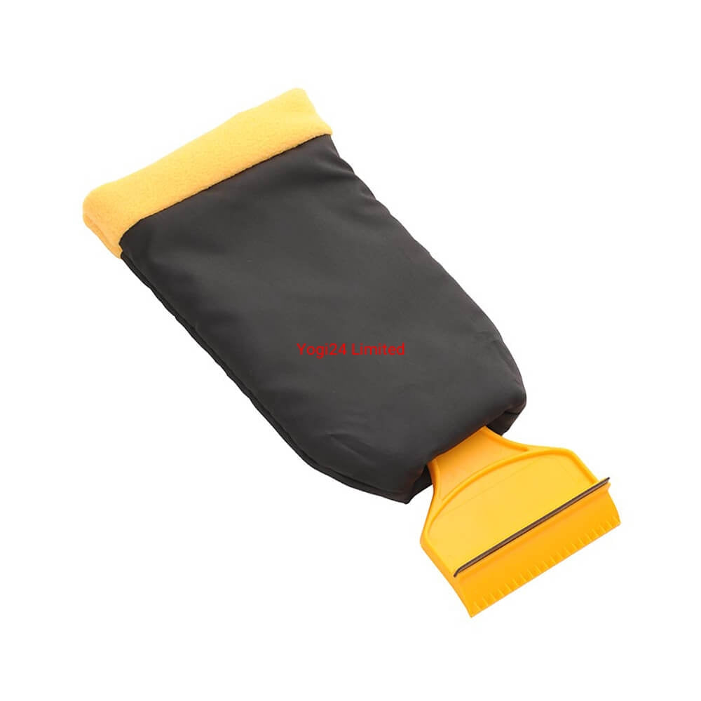 Glove with scraper