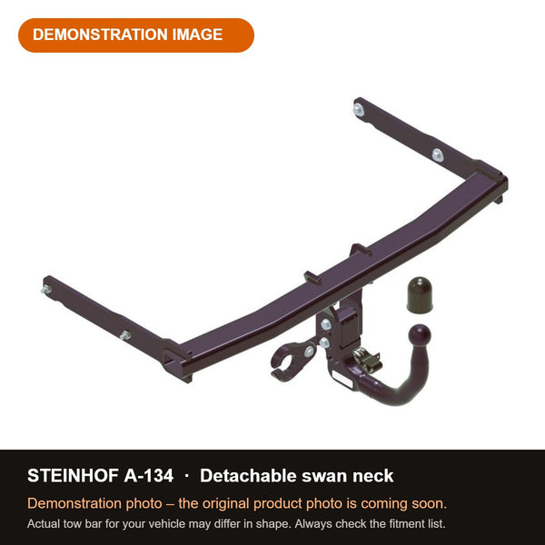 STEINHOF Tow Bar fits AUDI A3 Sportback 2004-2008 – Detachable swan neck [A-134]