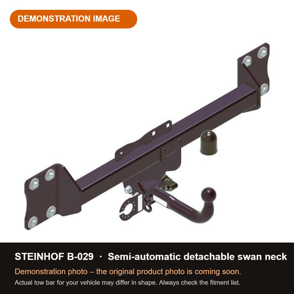 STEINHOF Tow Bar fits BYD Sealion 7 2024-present – Semi-automatic detachable swan neck [B-029]