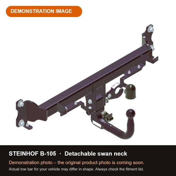 STEINHOF Tow Bar fits BMW X1 2009-2015 – Detachable swan neck [B-105]