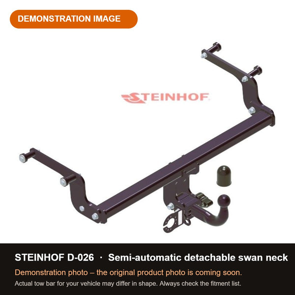 STEINHOF Tow Bar fits DACIA Bigster 2024-present – Semi-automatic detachable swan neck [D-026]