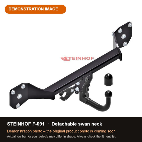 STEINHOF Tow Bar fits FIAT Doblo 2010-2022 – Detachable swan neck [F-091]