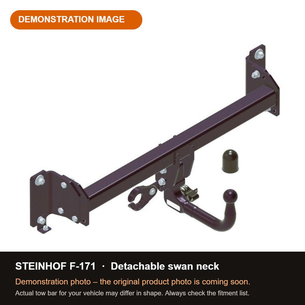 STEINHOF Tow Bar fits FIAT Tipo 2016-present – Detachable swan neck [F-171]