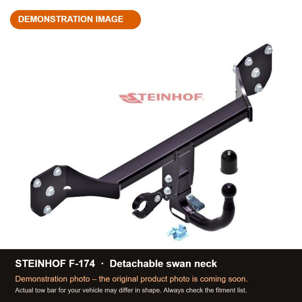 STEINHOF Tow Bar fits FIAT Grande Panda 2024-present – Detachable swan neck [F-174]