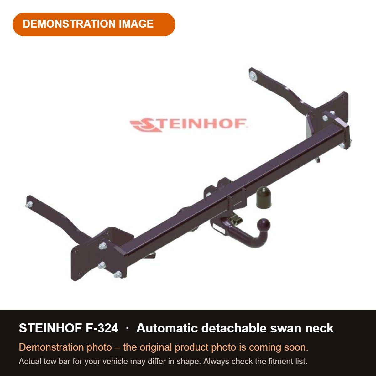 STEINHOF Tow Bar fits FORD Tourneo Custom 2023-present – Automatic detachable swan neck [F-324]