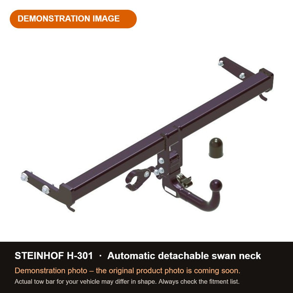 STEINHOF Tow Bar fits HYUNDAI Tucson IV 2020-2024 – Automatic detachable swan neck [H-301]