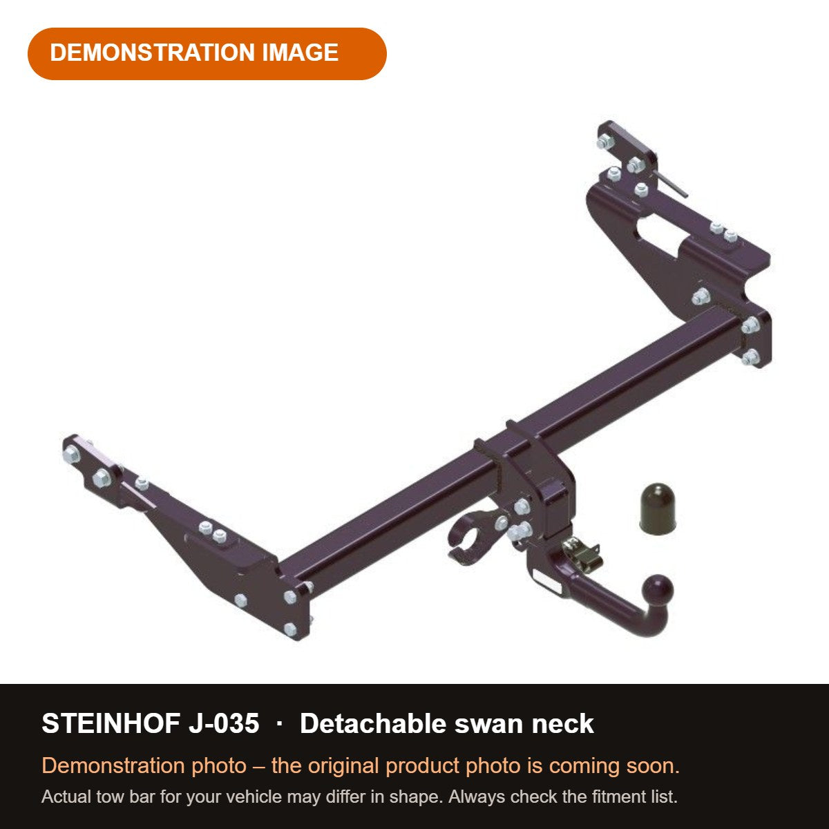 STEINHOF Tow Bar fits JAC JS8 Pro 2025-present – Detachable swan neck [J-035]