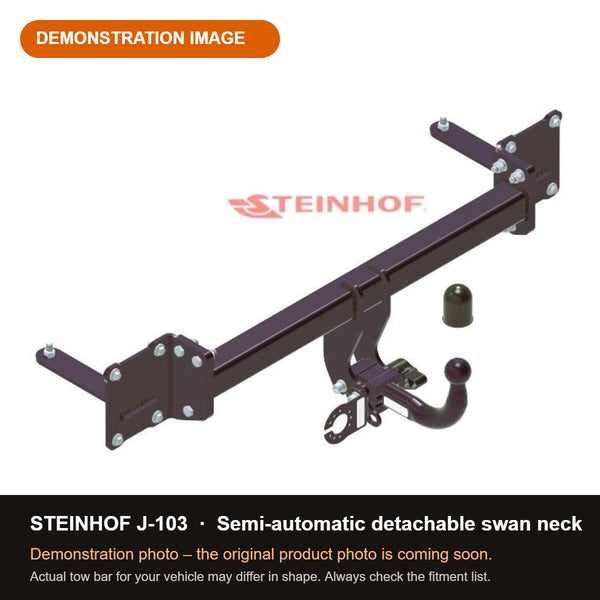 STEINHOF Tow Bar fits JAECOO 7 2024-present – Semi-automatic detachable swan neck [J-103]