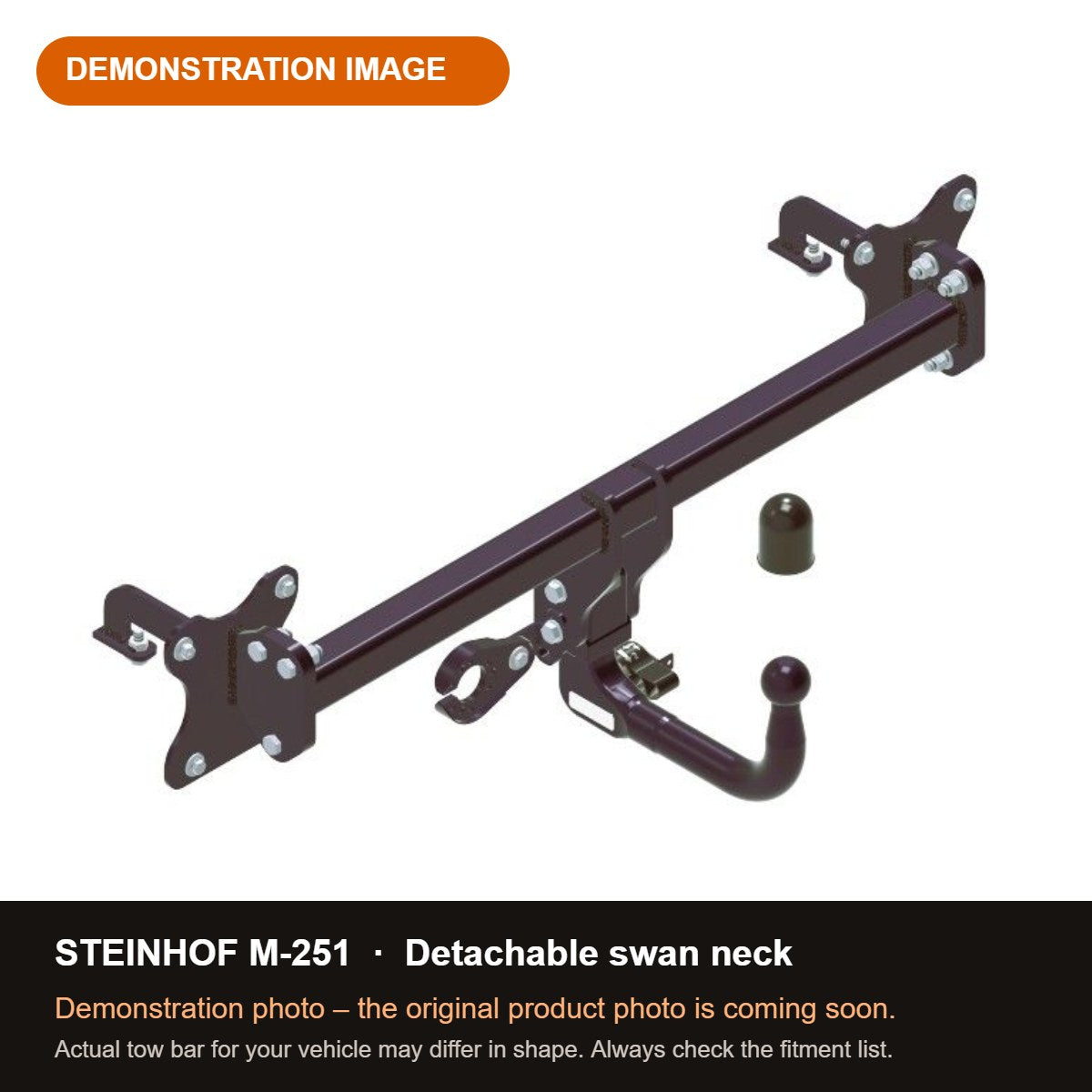 STEINHOF Tow Bar fits MG 3 2024-present – Detachable swan neck [M-251]