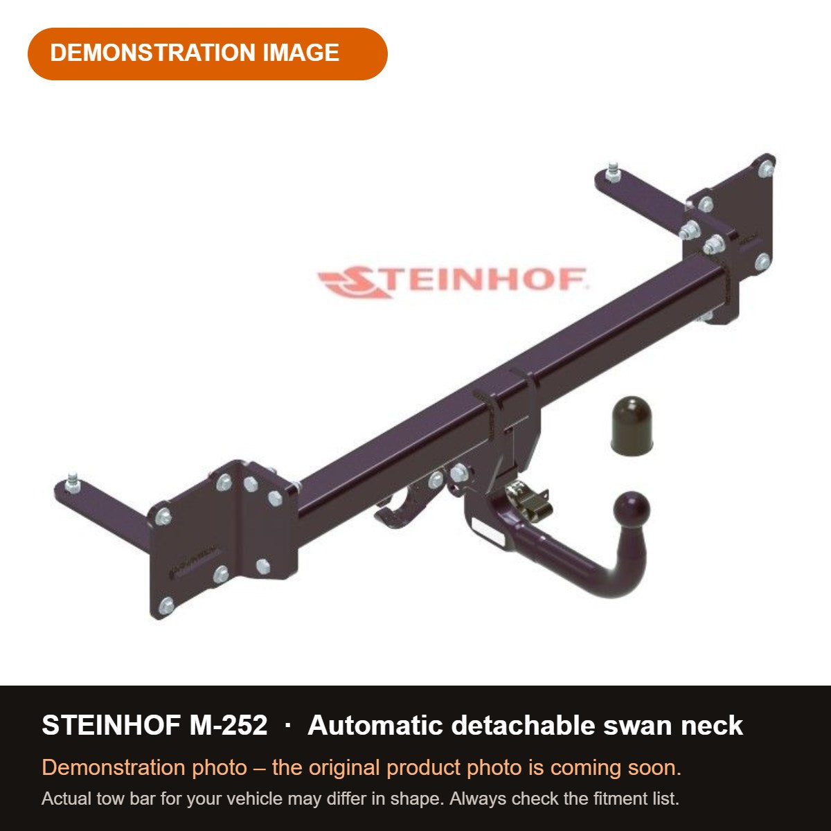 STEINHOF Tow Bar fits MG HS I 2020-2024 – Automatic detachable swan neck [M-252]